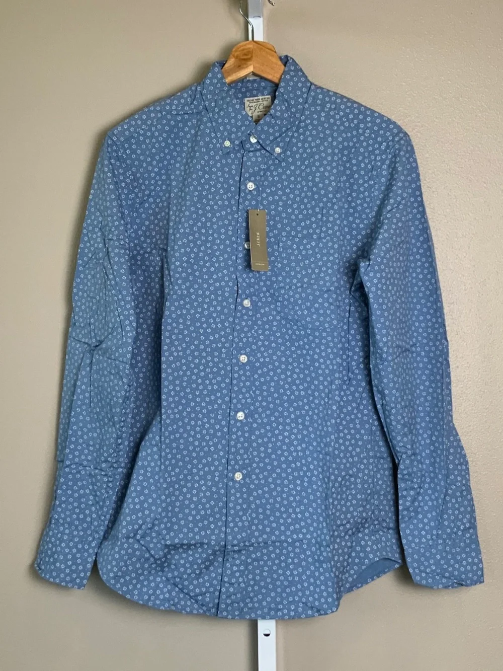 J. Crew Slim Stretch Secret Wash Cotton Poplin Button Down Shirt in Daisy